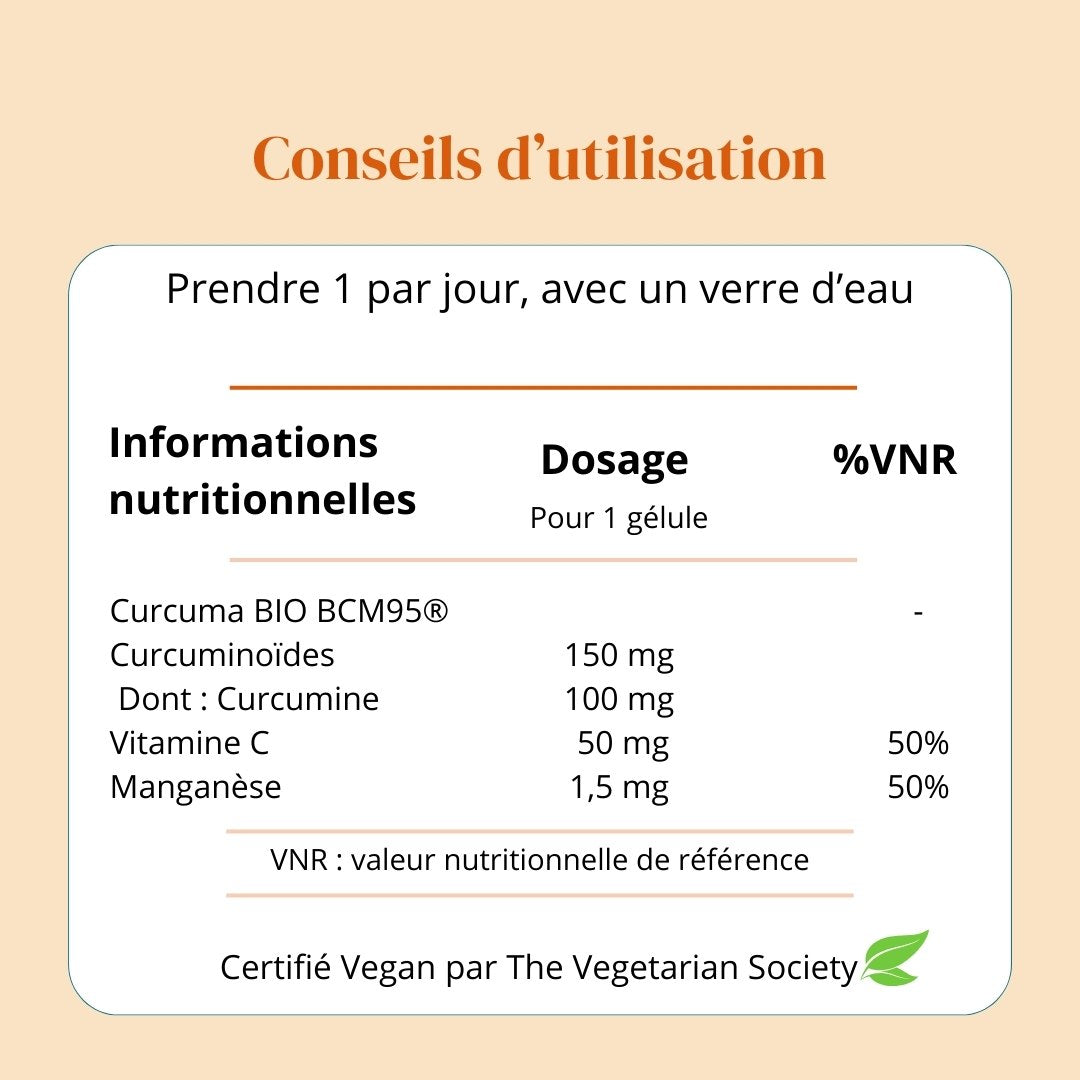 Curcuma BCM95® + Manganèse et Vitamine C